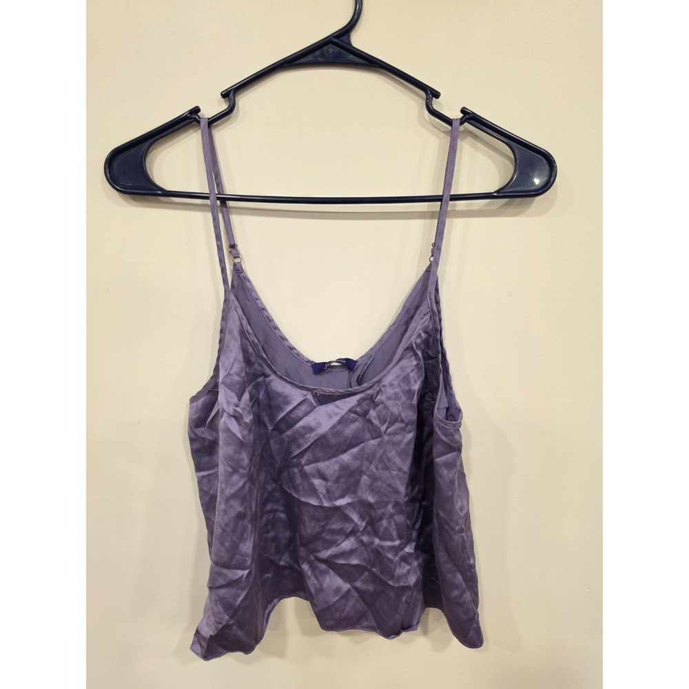 Journelle‎ Women's Celine Open Back Silk Cami Purple Medium Coquette Soft Girl